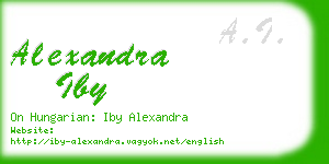 alexandra iby business card